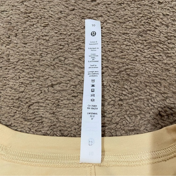 Lululemon Pima Cotton Wrap Front T-Shirt Dress Prosecco Size 10 NWT Stretch - Picture 5 of 12